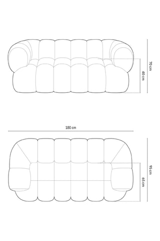 Canapé Maurice - Marron - 2 places - En tissu velours