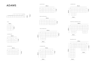 Canapé panoramique modulable Adams - Bleu roi - 7 places - Toucher velours