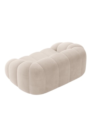 Canapé Lyna - Beige - 2 places - En tissu velours