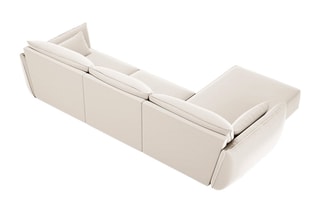 Canapé d'angle gauche Vanda Beige