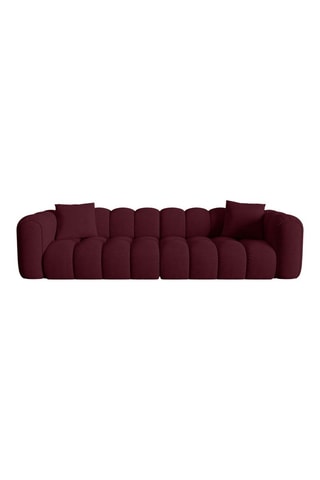 Canapé Arden - Bordeaux - 4 places - En tissu chenille moly
