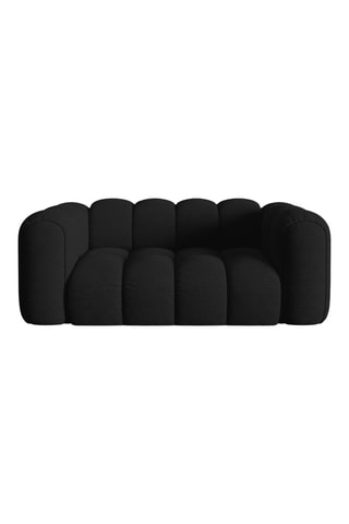 Canapé Astro - Noir - 2 places - En tissu chenille moly