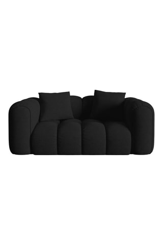 Canapé Astro - Noir - 2 places - En tissu chenille moly