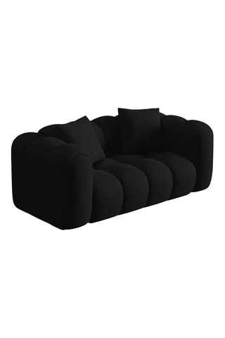 Canapé Astro - Noir - 2 places - En tissu chenille moly