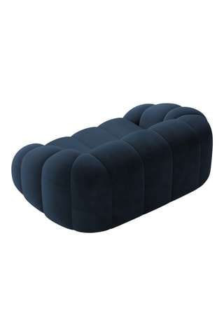 Canapé Lyna - Bleu roi - 2 places - En tissu velours