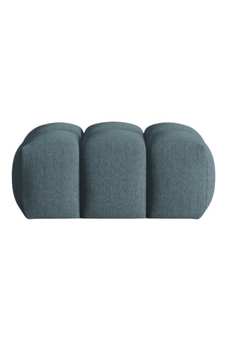 Pouf Lorella - Bleu - En tissu structuré