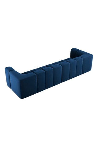 Canapé modulaire Adams - Bleu roi - 4 places - Toucher velours