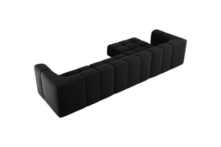 Canapé d'angle gauche modulable Adams - Noir