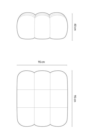 Pouf Maurice - Beige clair - En tissu chenille