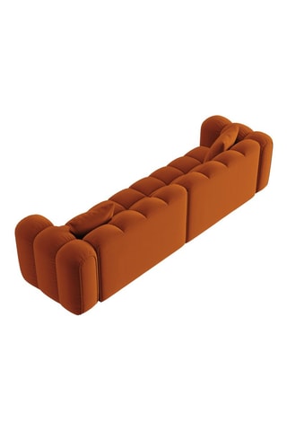 Canapé modulaire Arden - Rouge brique - 4 places - En tissu velours