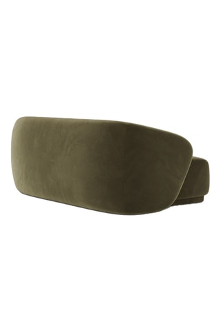 Canapé Louis - Vert olive - 2 places - En tissu velours