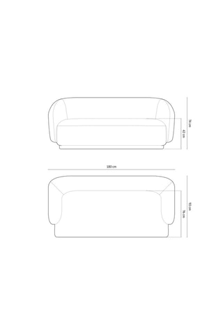Canapé Louis - Vert olive - 2 places - En tissu velours