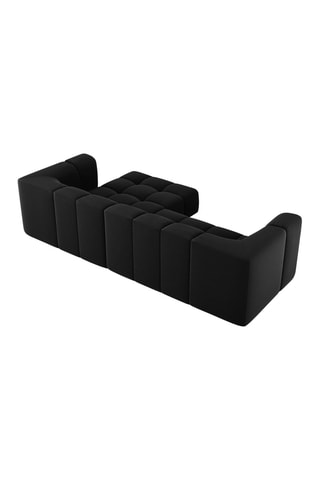 Canapé d'angle droit modulable Adams Noir