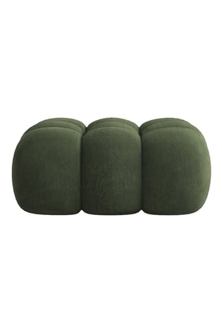 Pouf Maurice - Vert foncé - En tissu velours