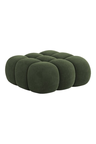 Pouf Maurice - Vert foncé - En tissu velours