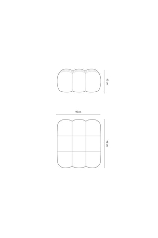 Pouf Maurice - Vert foncé - En tissu velours