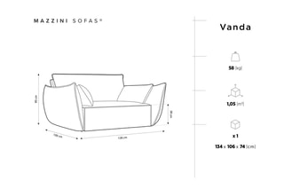 Fauteuil Vanda Beige