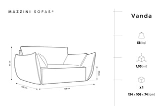 Fauteuil Vanda Beige