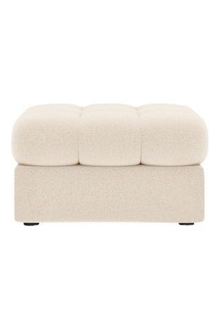 Pouf Yohan - Beige - En tissu structuré