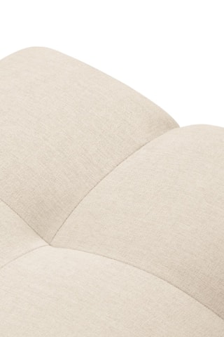 Pouf Yohan - Beige - En tissu structuré
