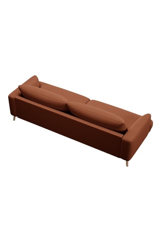 Canapé Margot - Rouge brique - 4 places - Tissu structurel