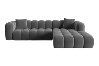 Canapé d'angle droit Clotilde Ciment