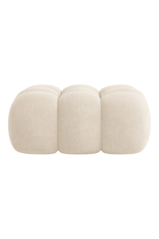 Pouf Maurice - Beige - Tissu chenille