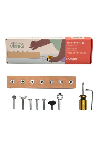 Jeu de bricolage en bois - 10 pièces - Dès 3 ans