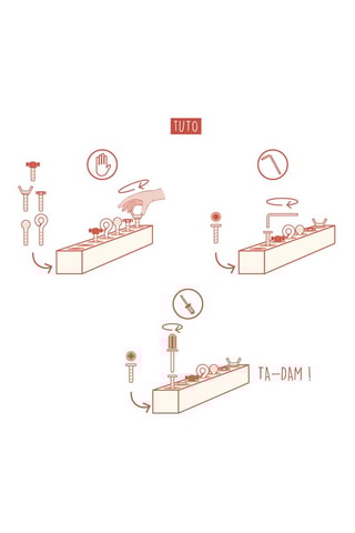 Jeu de bricolage en bois - 10 pièces - Dès 3 ans