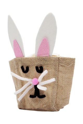 Cache-pot en jute - 4,5 x 10 x 10 cm