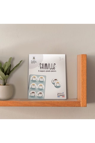 8 magnets Papy et Mamie - Bleu