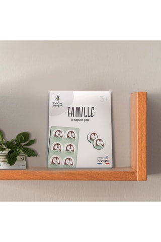 8 magnets Papa - Vert