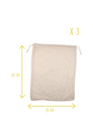 3 sacs à vrac - Beige