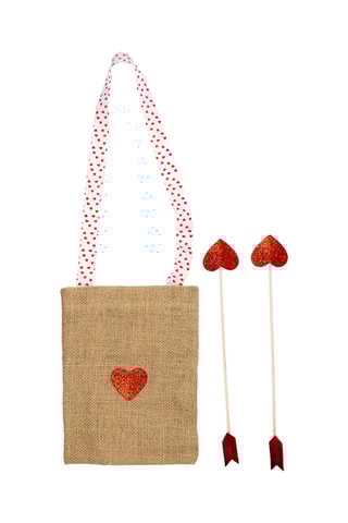 10 pochettes en jute - Beige