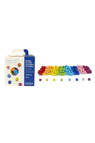 Perles en bois alphabet - 500 pièces - Dès 3 ans