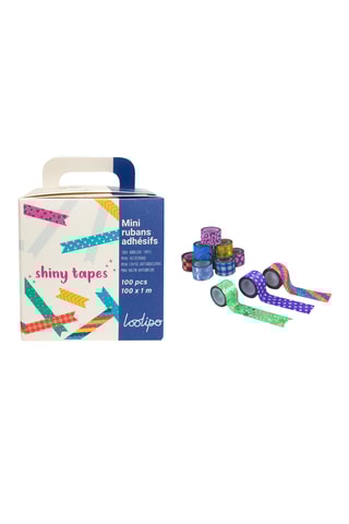 100 mini rubans adhésifs pailletés - 1 m