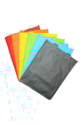 6 totes bag - Gris et rouge