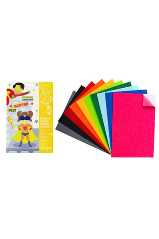 10 coupons pailletés adhésifs