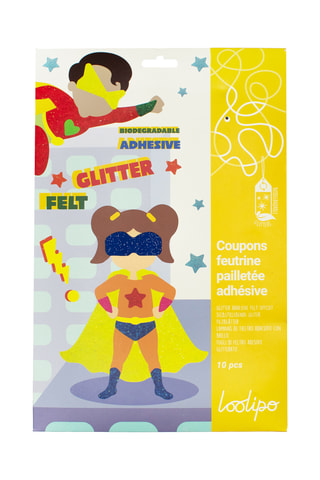 10 coupons pailletés adhésifs