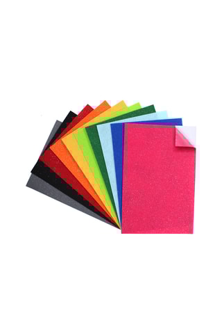 10 coupons pailletés adhésifs