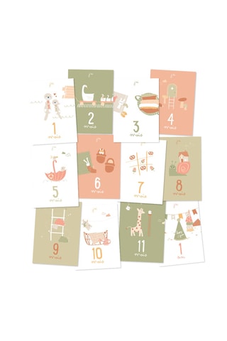 12 cartes Mes 1er Mois Instants Magiques