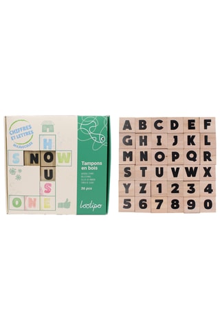 Tampon en bois - 36 pièces - Dès 3 ans