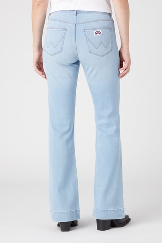 Jeans Flare Cut - Wit, rood en blauw