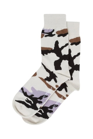 Sokken - Wit, paars en grijs