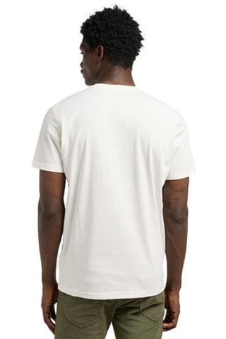 T-shirt regular - Wit en blauw