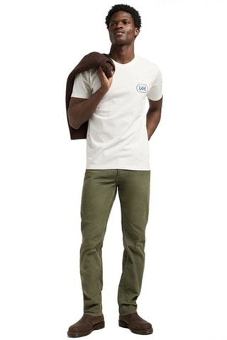 T-shirt regular - Wit en blauw