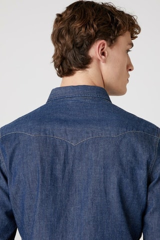 Overhemd Western - Wit en blauw