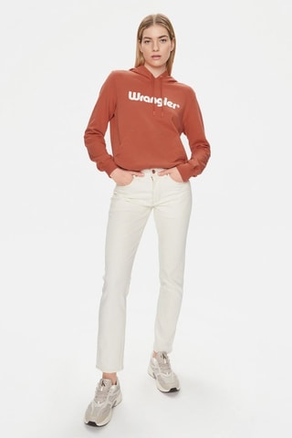 Sweater met Capuchon - Wit en oranje