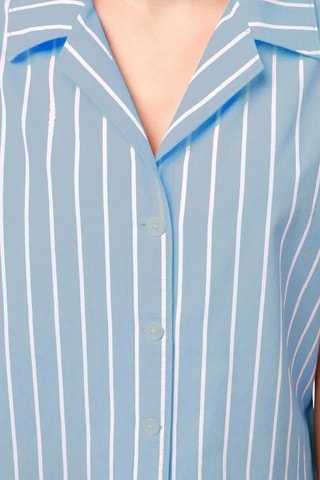 Blouse Camp - Wit en blauw