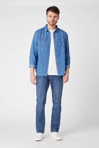 Jeans Regular Stone - Blauw en bruin